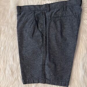 Arizona Jean Co. Men's Blue & White Speck Flat Front Shorts Size W38 SurferPrep